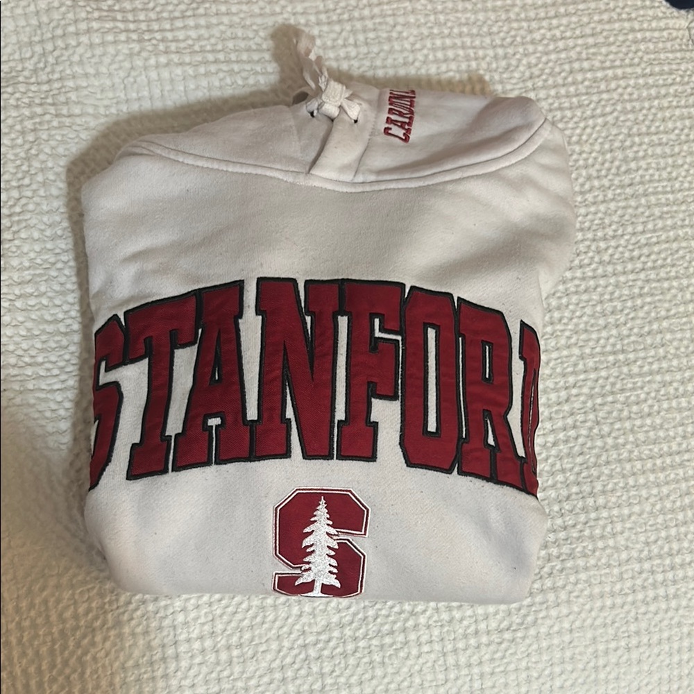 Stanford University White and Red Hoodie